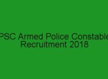 Armed Police Constable Recruitment 2018