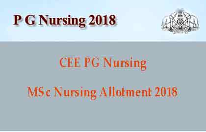 MSc Nursing Allotment 2018