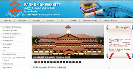 Kannur University Allotment Result 2019