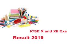 ICSE 10th and 12th Examination Result 2019