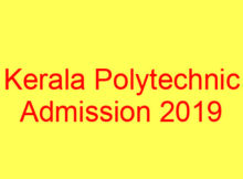 Kerala Polytechnic Admisiion 2019