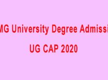 MG University Degree UGCAP Online Application