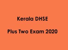 Kerala Plus Two Exam 2020
