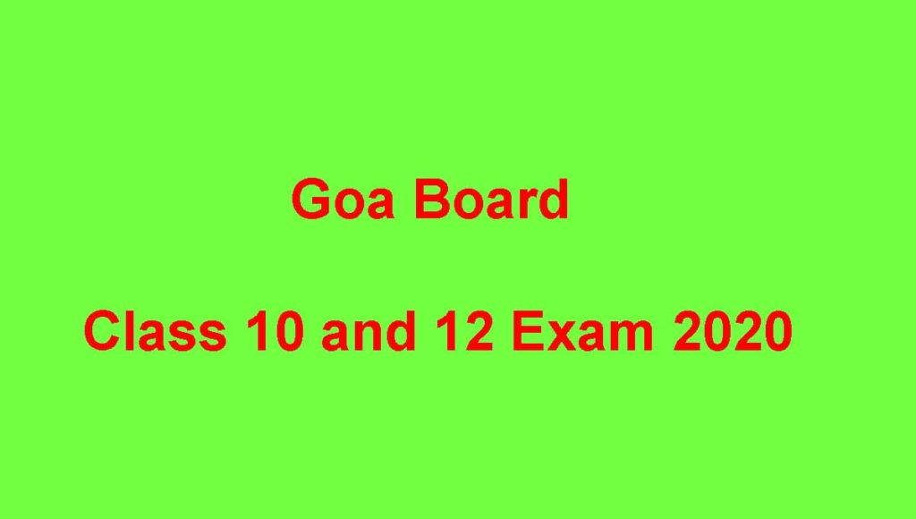 Goa Board Exam