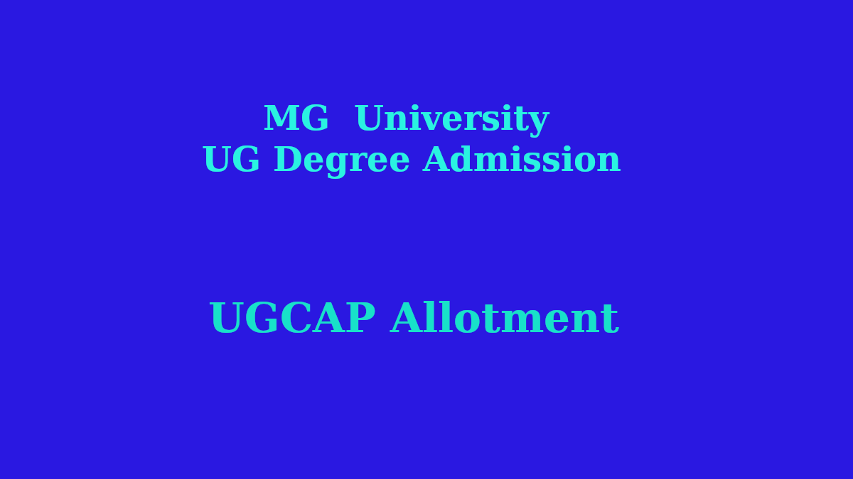 UGCAP Allotment