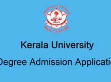 Kerala University Degree Admission Application