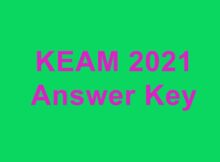 KEAM Answer Key