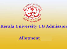 Kerala University UG Trial Allotment 2023