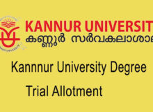Kannur University UG Trial Allotment