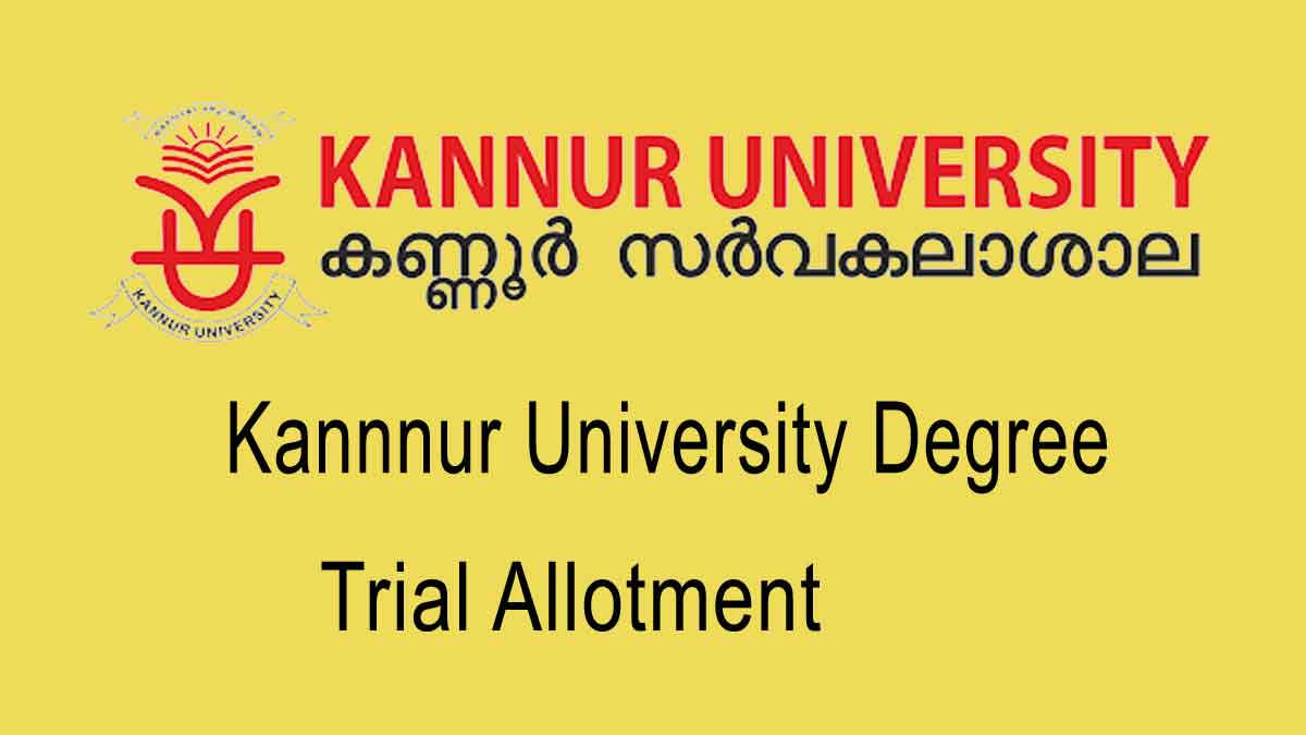 Kannur University UG Trial Allotment