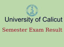 Calicut Universisty Exam Result